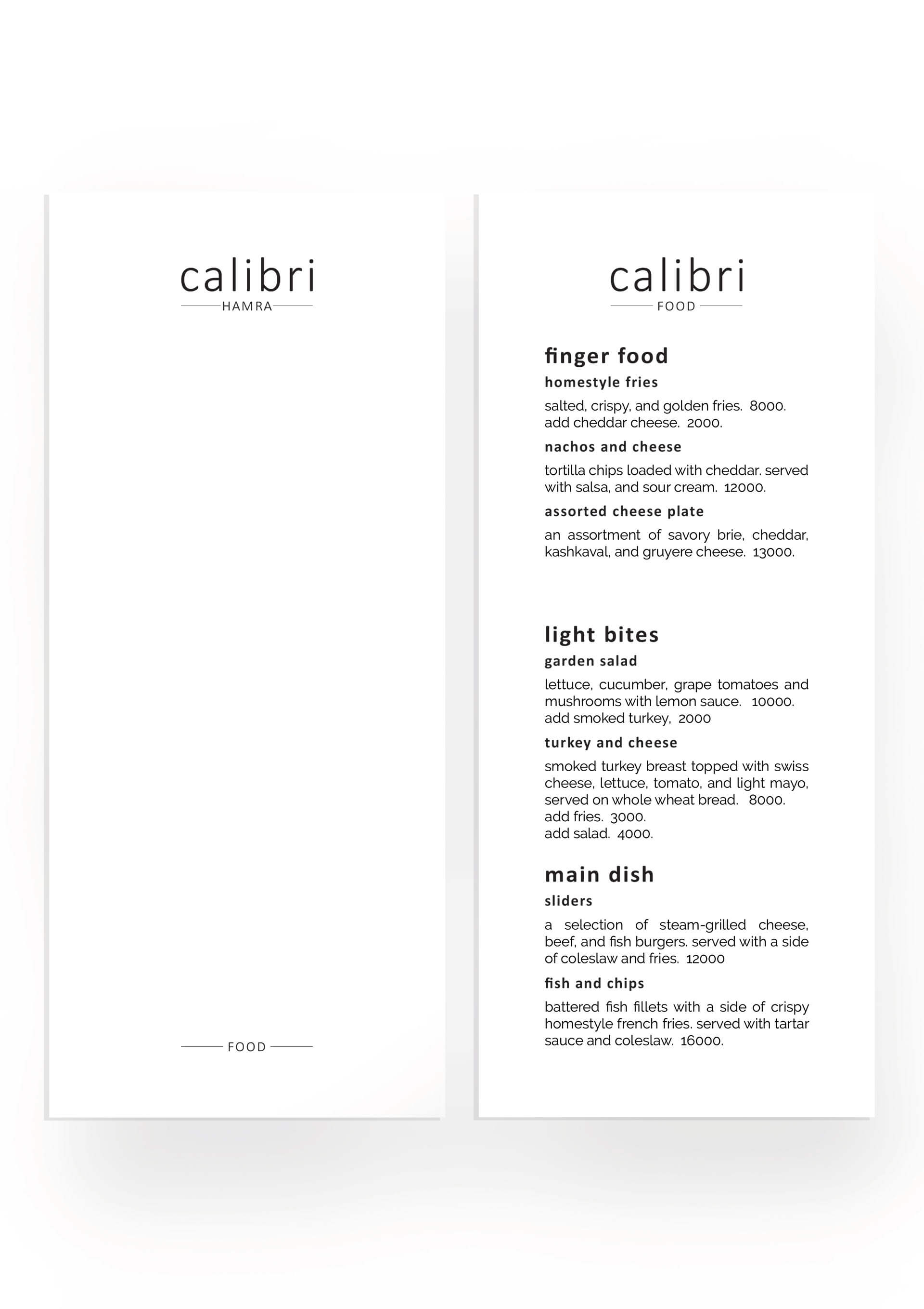 Food Menu Design for the Pub with Carefully Studied Layout Design to Encourage Customer Purchase or Conversion